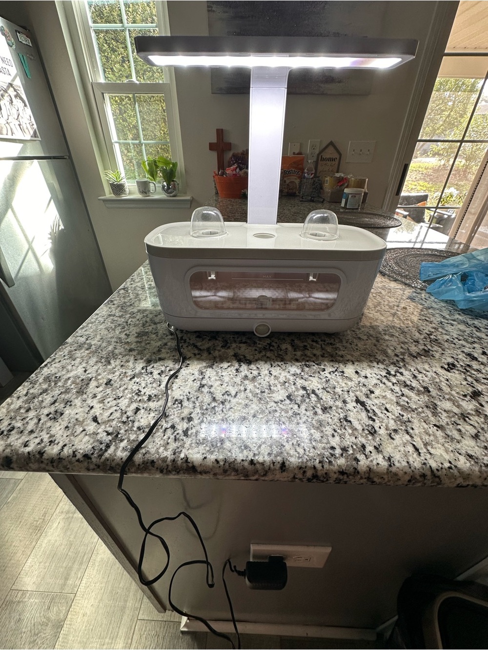 Sharper Image White LED Grow Light Garden Planter